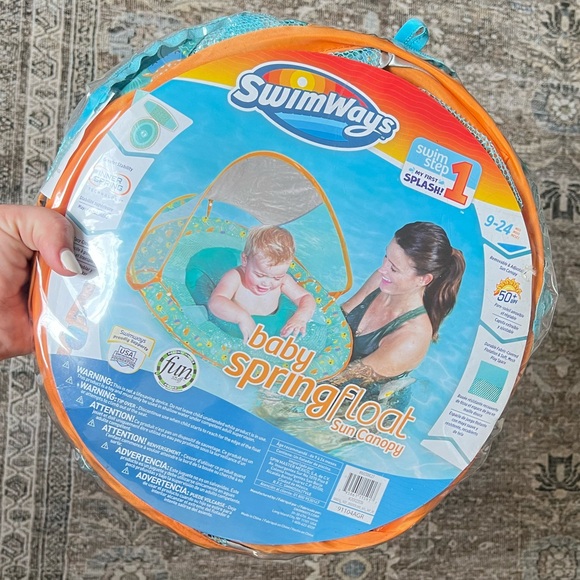 Swimway Inflatable Swim Baby Float with Canopy 9-24 months - Picture 1 of 2